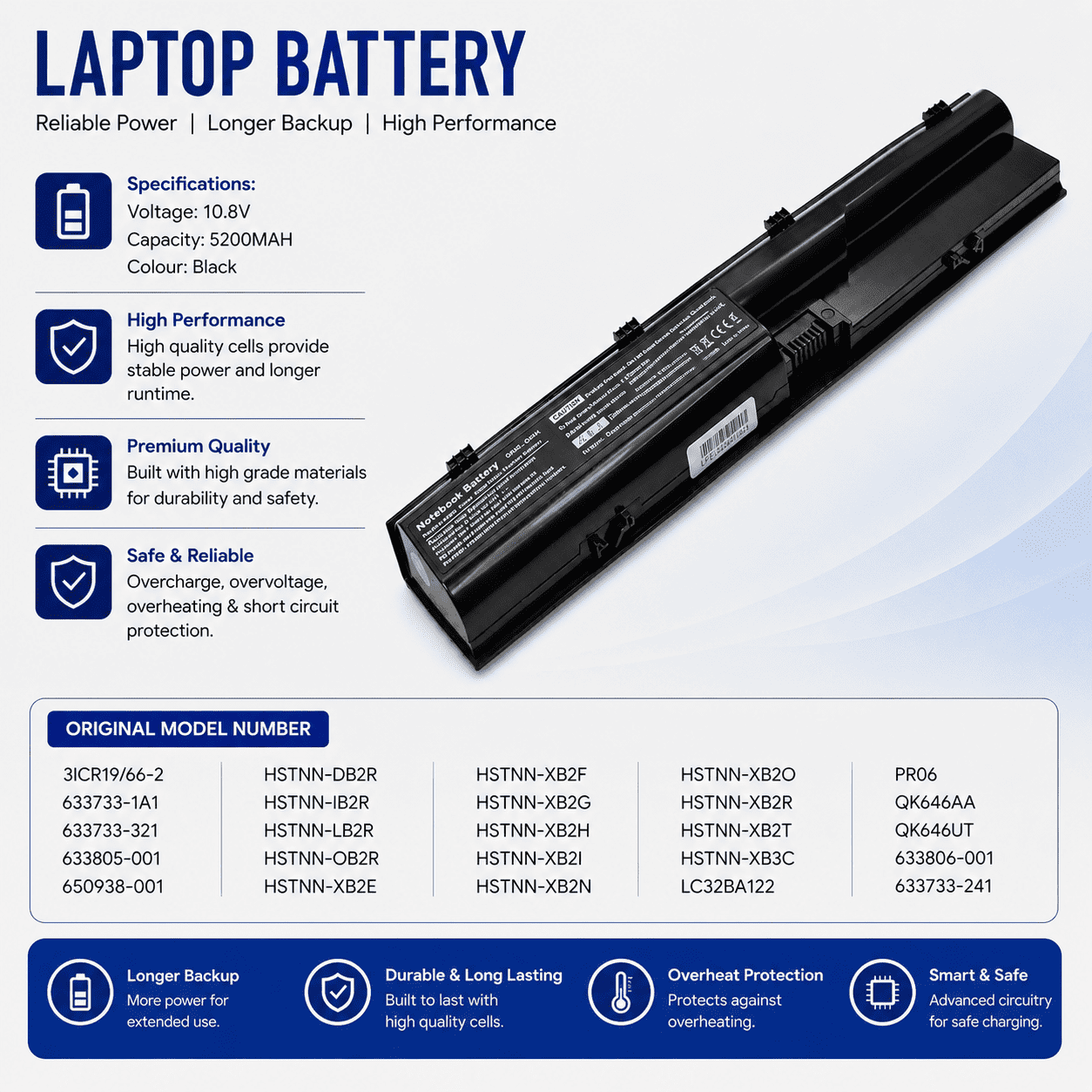 HP Replacement Battery ProBook 4530s, 4535s, 4430s, 4435s, 4540s - Image 2