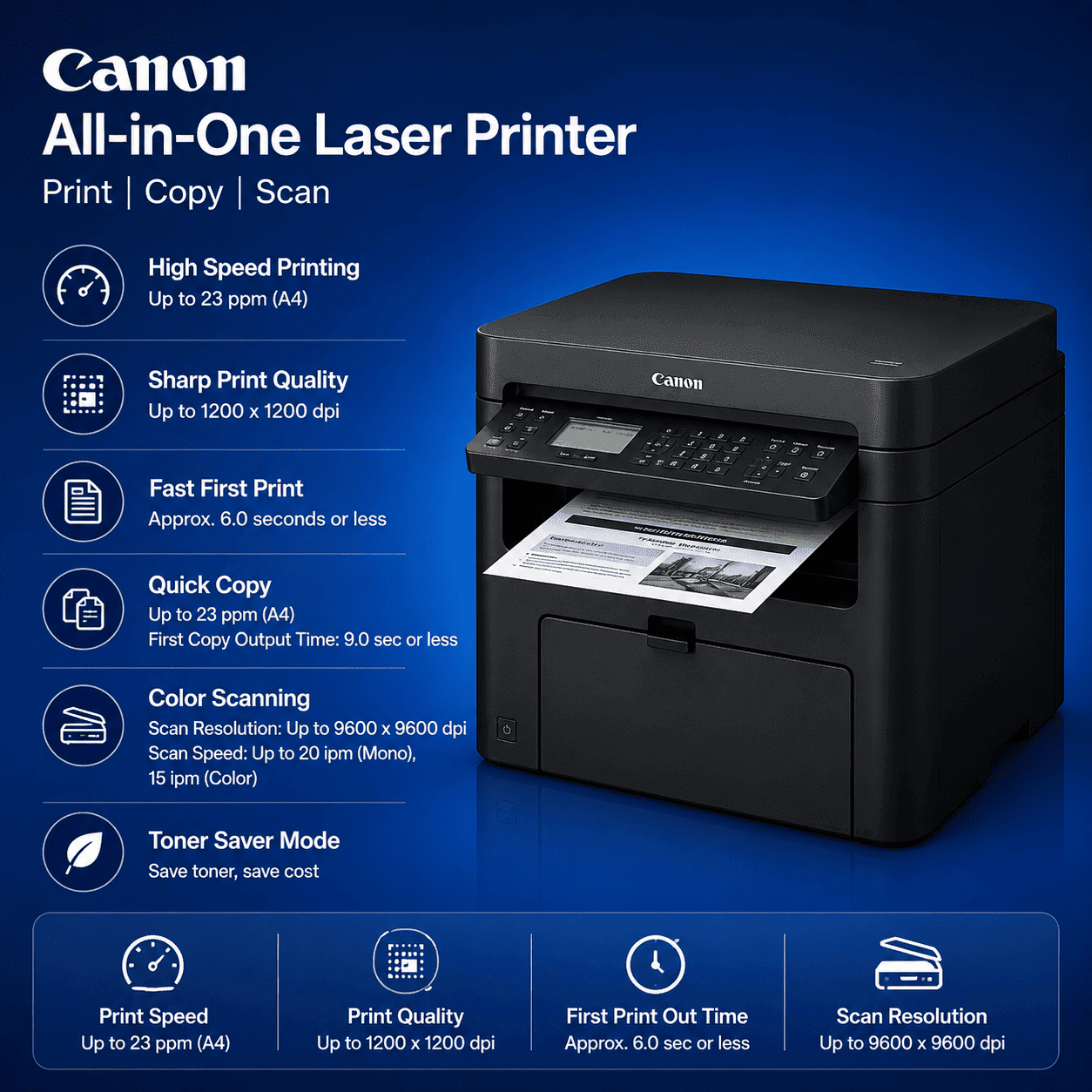 Cannon I-SENSYS MF237DW Laser Multifunctional - Image 2