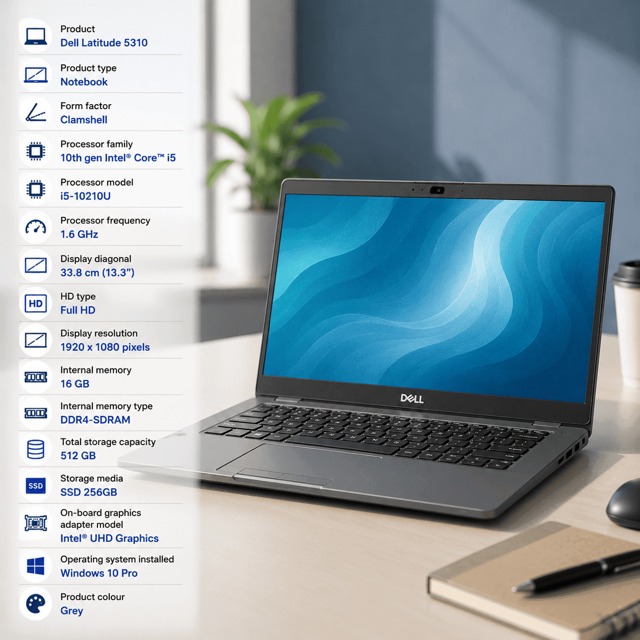 Dell Latitude 5310 Core i5-10210U - Refurbished - Image 2