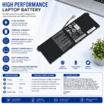 Acer Aspire Laptop Battery - (AC14B18J, AC14B13J, AC14B13J) - Image 2