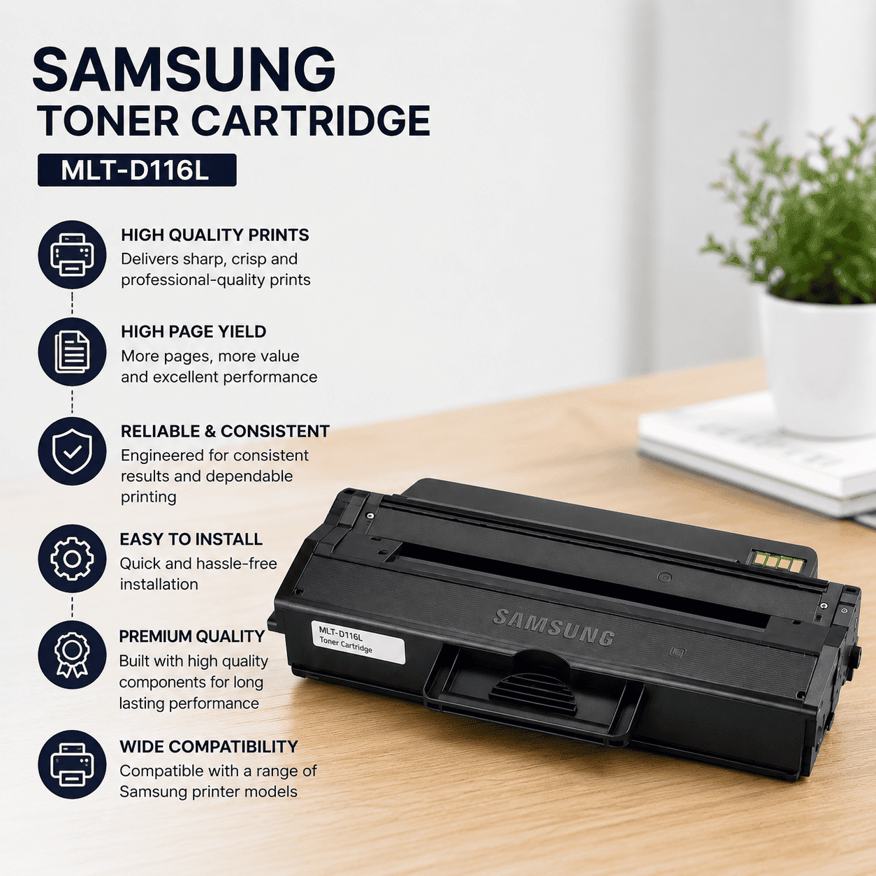 Samsung 103L Black Toner Cartridge (Compatible) - Image 2