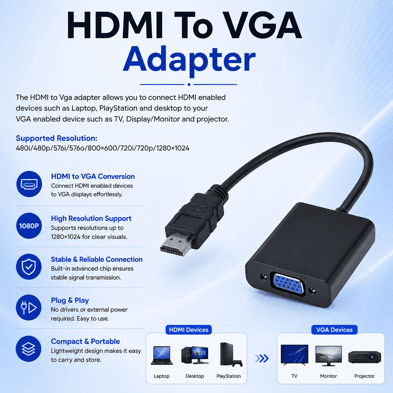 HDMI To VGA Adapter - Image 2