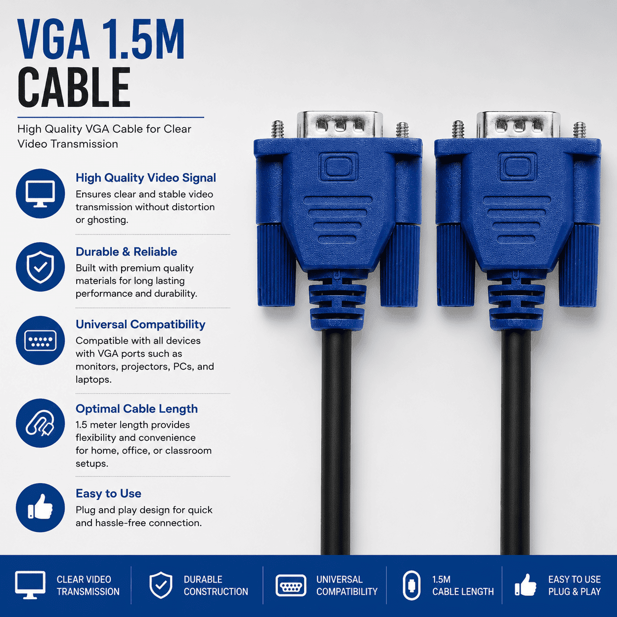 VGA 1.5m Cable - Image 2